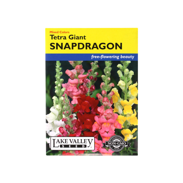 Lake Valley Seed Snapdragon, Tetra Giants Mixed Colors, 0.3g
