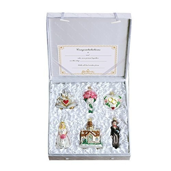 Old World Christmas Wedding Collection Ornament Box Set