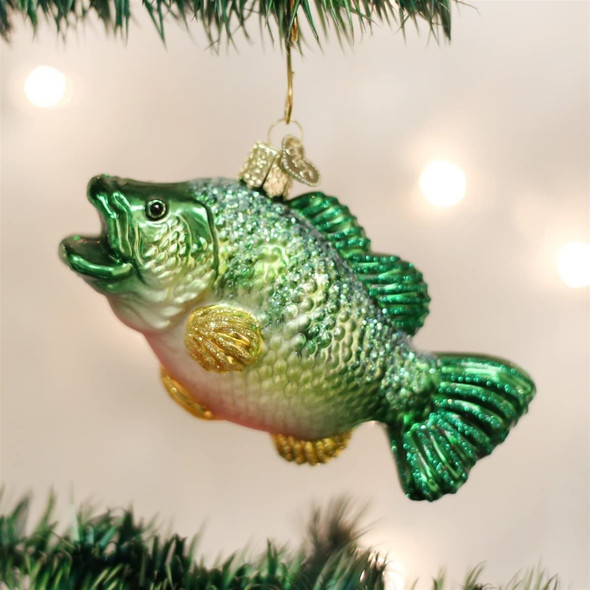 Old World Christmas Blown Glass Ornament for Christmas Tree, Largemouth Bass