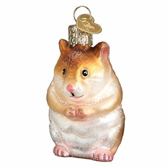Old World Christmas Blown Glass Ornament for Christmas Tree, Hamster
