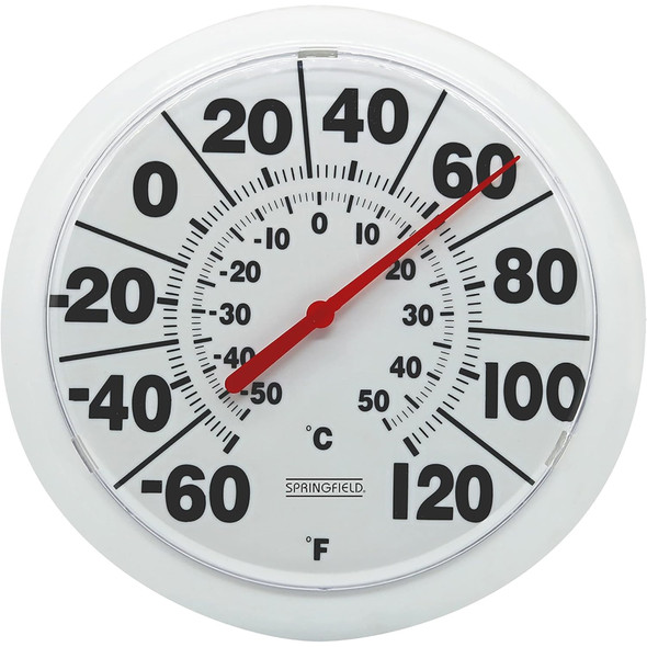 Taylor Precision Indoor/Outdoor Decorative White Thermometer, 8.5