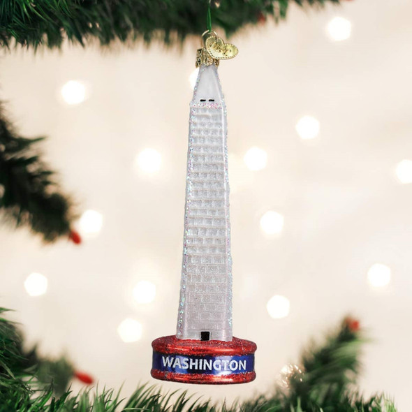 Old World Christmas Glass Blown Christmas Ornament, Washington Monument (With OWC Gift Box) Old World Christmas Glass Blown Christmas Ornament, Washington Monument (With OWC Gift Box)