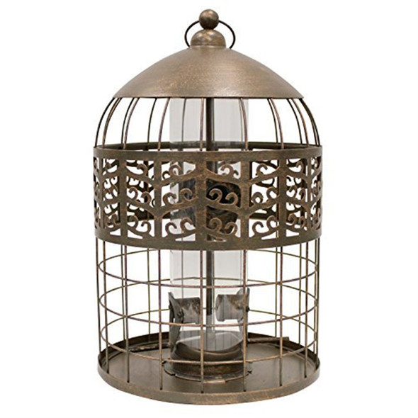 Heath Grand Palace Squirrel Resistant Bird Feeder — Bronze Finish Cage — 1 lb Capacity