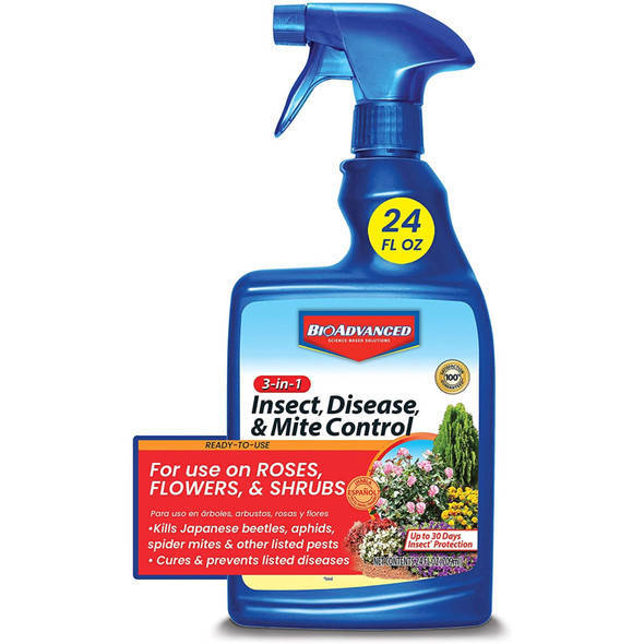 BioAdvanced 3-In-1 Insect, Disease & Mite Control, 24 oz (RTU)