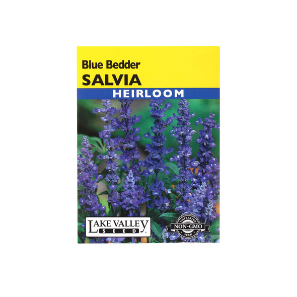 Lake Valley Seed Salvia Blue Bedder Heirloom Flower, 0.15g