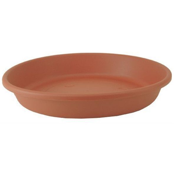 The HC Companies Classic Plastic Pot Saucers, 12 outside dimension - clay colored