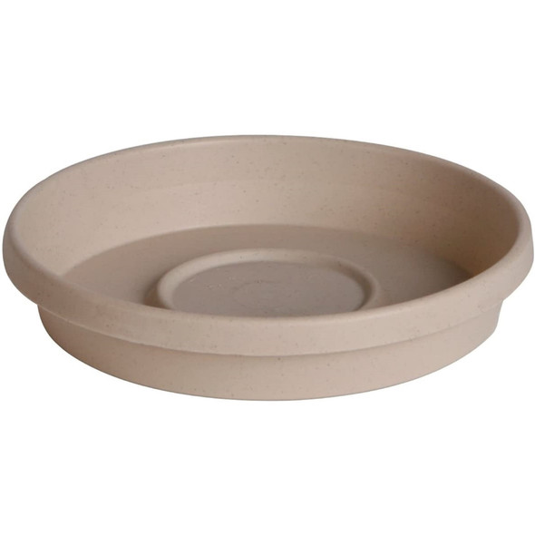 The HC Companies Classic Plastic Saucer for Classic Planter, Sandstone, 6"