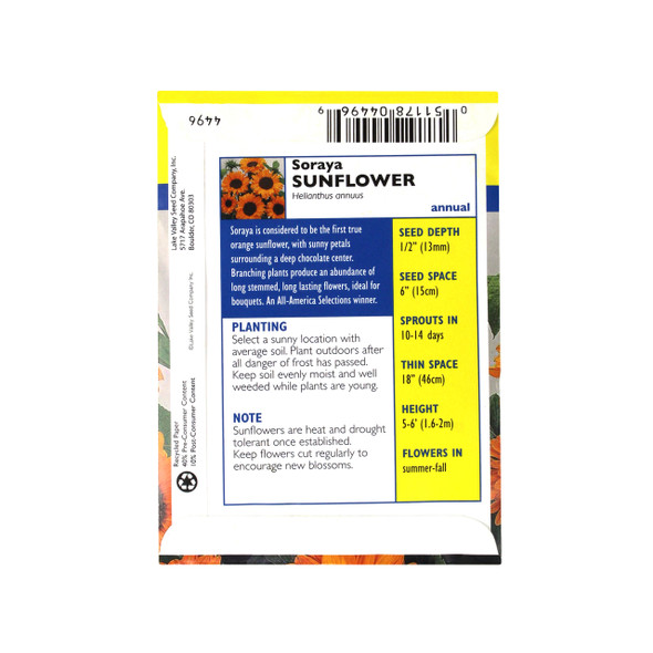 Lake Valley Seed Sunflower Soraya Hybrid Flower