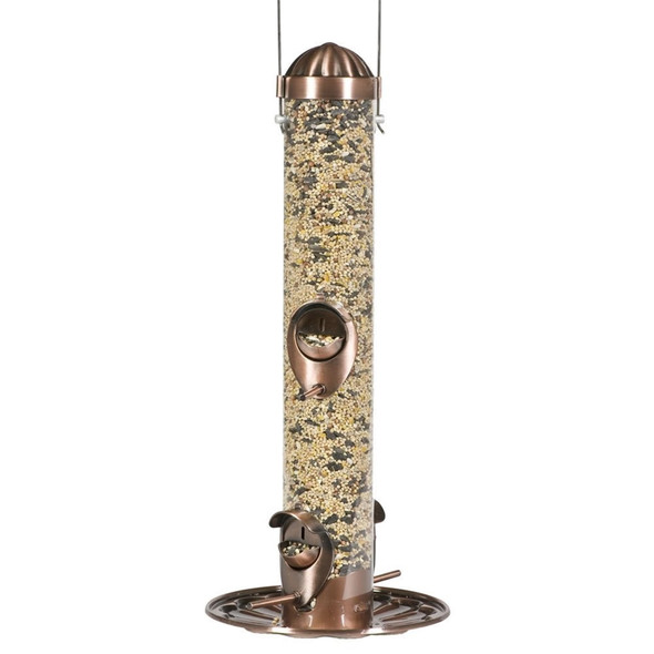 Perky-Pet 2-in-1 Wild Bird Seed Tubular Feeder, 1 Pound Capacity