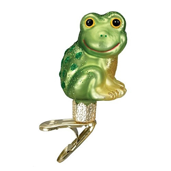 Old World Christmas Glass Blown Ornament, Happy Froggy (With OWC Gift Box)
