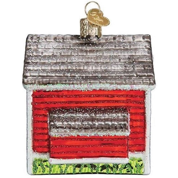 Old World Christmas Glass Blown Ornament for Christmas Tree, Chicken Coop