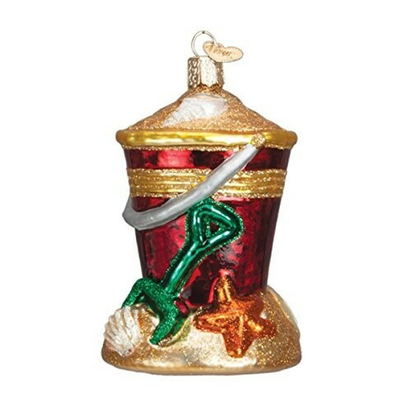 Old World Glass Blown Ornaments for Christmas Tree, Beach Bucket