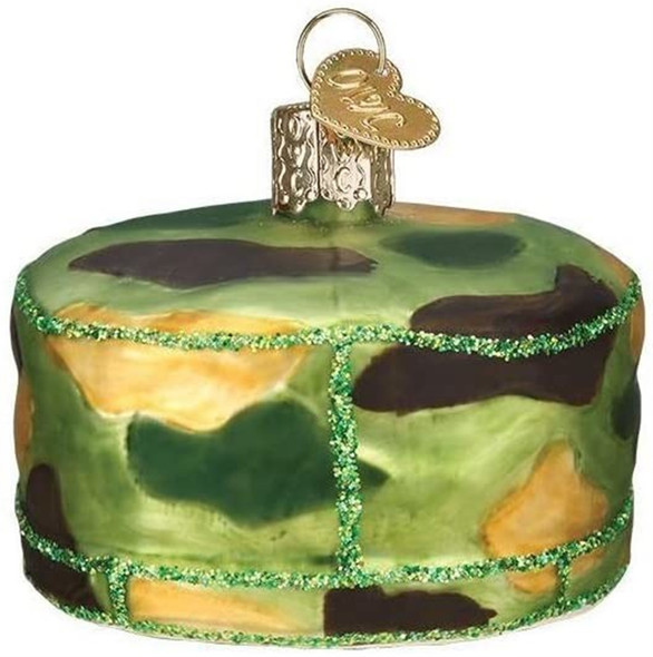 Old World Christmas Blown Glass Ornament for Christmas Tree, Army Cap