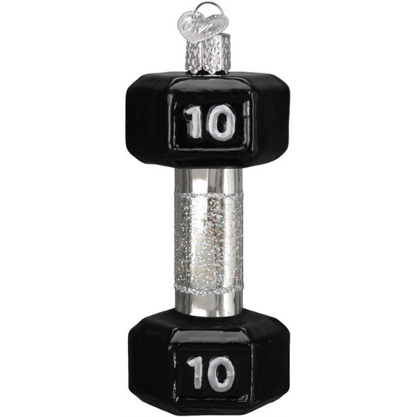Old World Christmas Blown Glass Ornament for Christmas Tree, 10lb Dumbbell