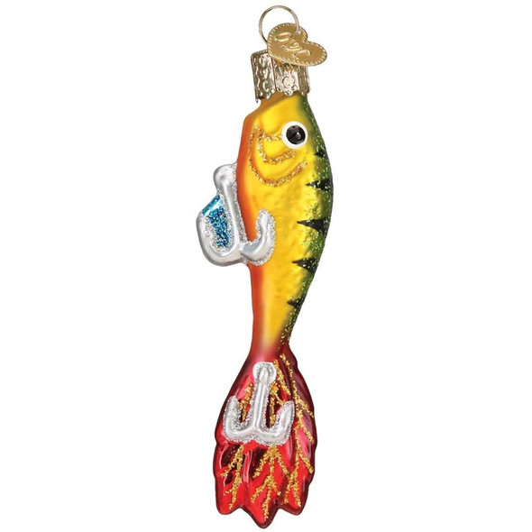 Old World Christmas Glass Blown Ornament for Christmas Tree, Fishing Lure