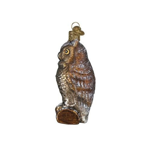 Old World Christmas Blown Glass Ornament for Christmas Tree, Vintage Wise Old Owl