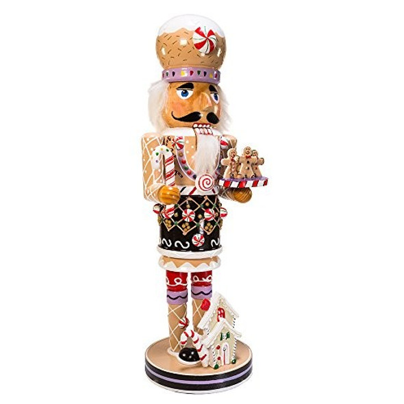 Kurt Adler 16-Inch  Wooden Gingerbread Christmas Nutcracker Kurt Adler 16-Inch  Wooden Gingerbread Christmas Nutcracker