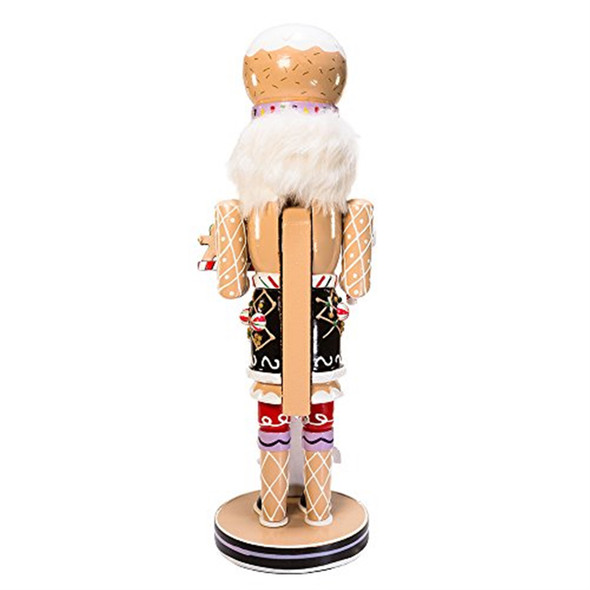 Kurt Adler Wooden Gingerbread Christmas Nutcracker, 16"