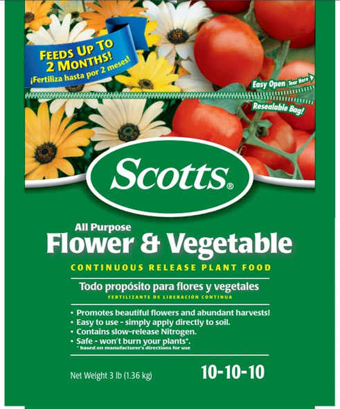 Scotts All Purpose Continuous Release Flower and Vegetable Plant Food, 3lb