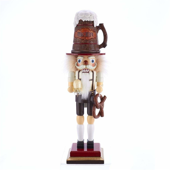 Kurt Adler Hollywood Beer and Pretzel Nutcracker, 15"