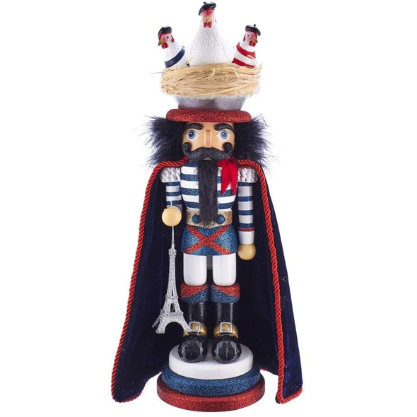 Kurt Adler Hollywood Three French Hens Nutcracker, 17.5"