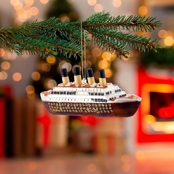 Kurt Adler 5-Inch Noble Gems Glass Titanic Ornament