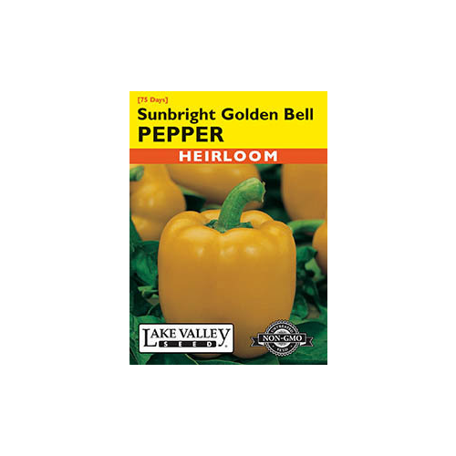 Lake Valley Seed Pepper, Sweet Sunbright Golden Bell Heirloom, 0.3g