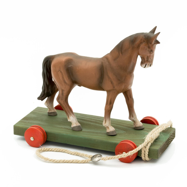 Marolin Manufaktur "Large Brown Horse" Collector's Pull Toy