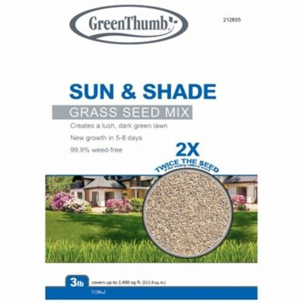 Green Thumb Sun & Shade Grass Seed Mix, 3 lb bag