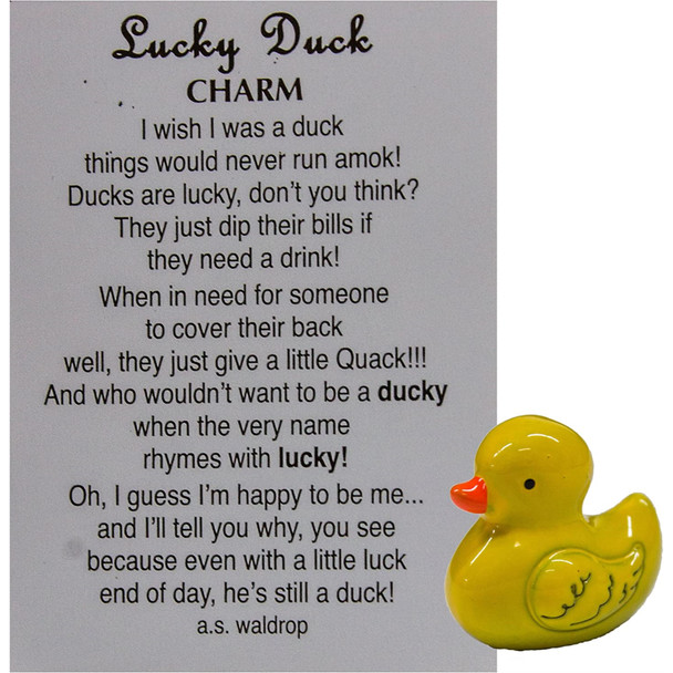 Ganz Pocket Charm with Story Card, Lucky Little Duck