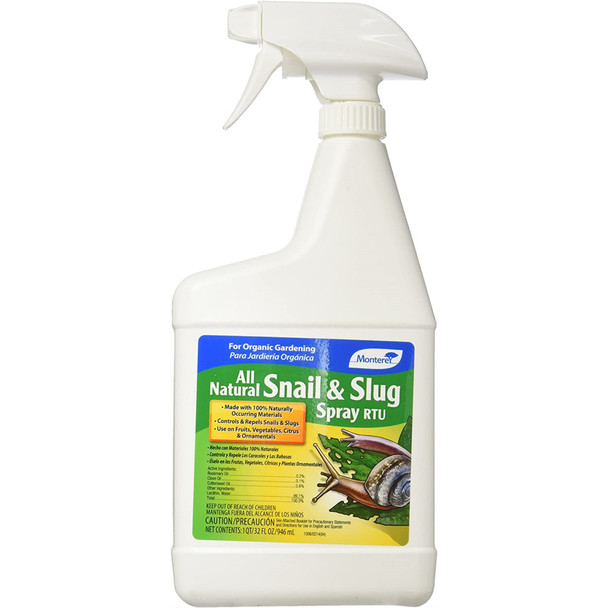 Monterey LG6440 Natural Snail & Slug Spray Insecticide, 32 oz