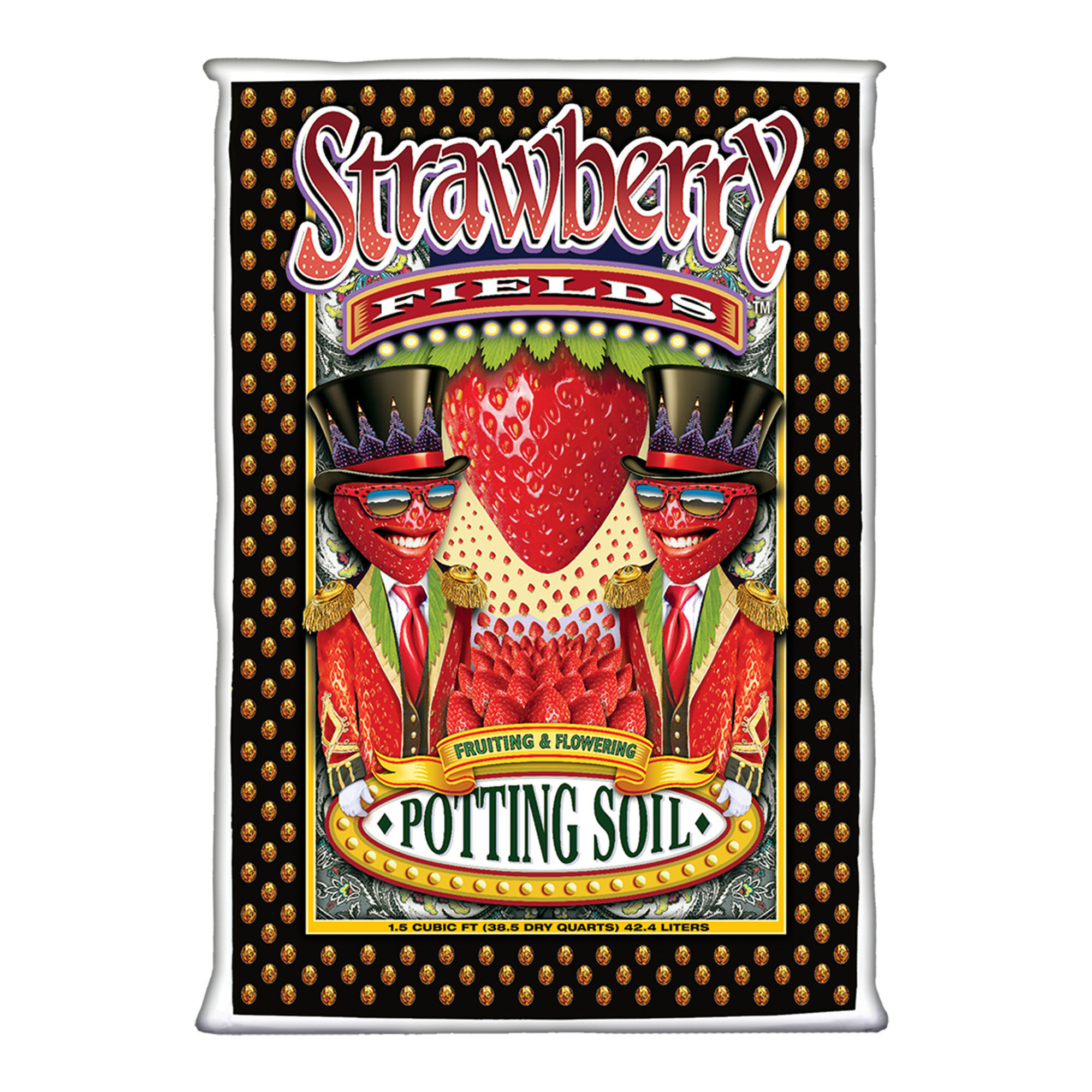 証明書付き STRAWBERRY FIELD ストロベリー・フィールズ レンガ FoxFarm Strawberry Fields Fruiting & Flowering Potting Soil, 1.5cu
