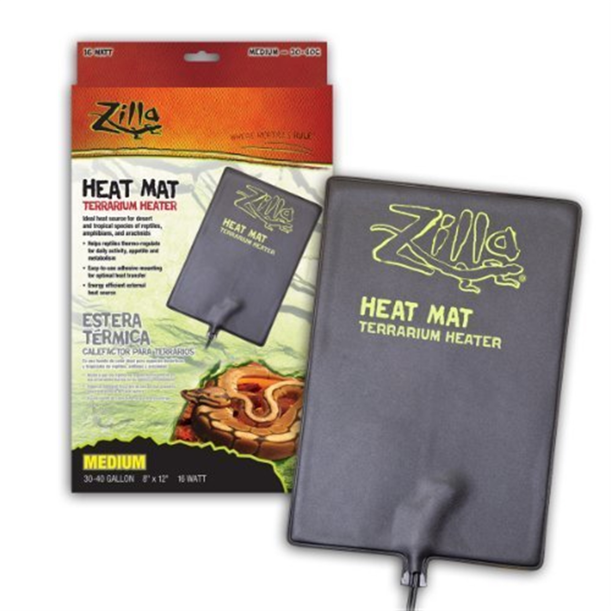 Zilla 24W Heat Mat Terrarium Heater for 30-40 Gallon Terrariums
