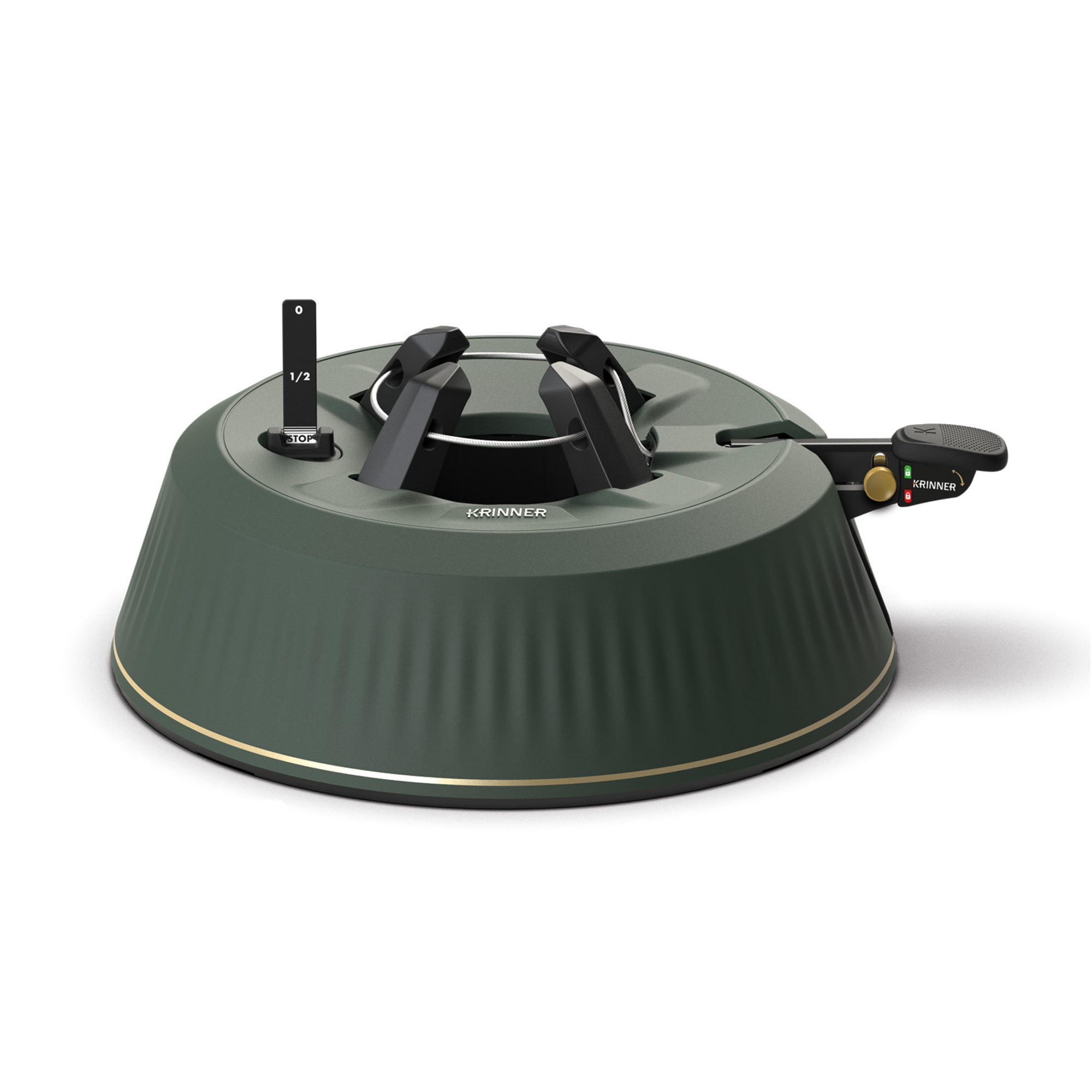 Krinner X-7 Deluxe Christmas Tree Stand Green - Single Cable Operation Holds up to 7 Foot Holiday Trees