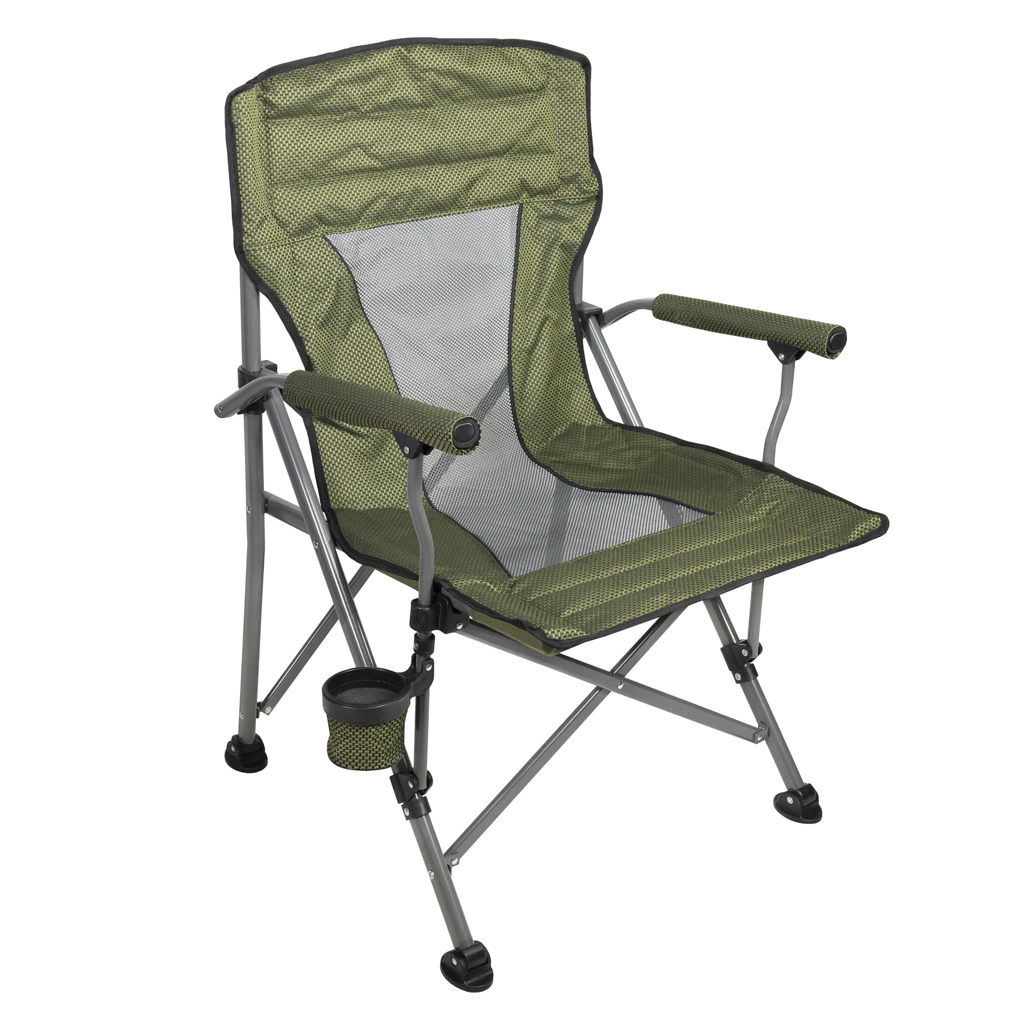 HCF Four Seasons Deluxe Padded Folding Arm Chair, Green
