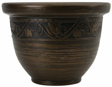 Listo 14-Inch Glaze Resin Pottery, Celtic Bronze - Esbenshades