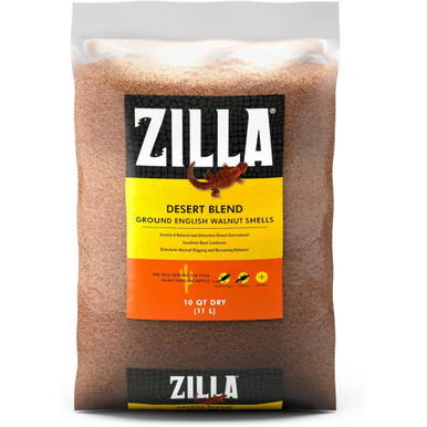Zilla Desert Blend Substrate, 100% English Walnut Shells, 10qt