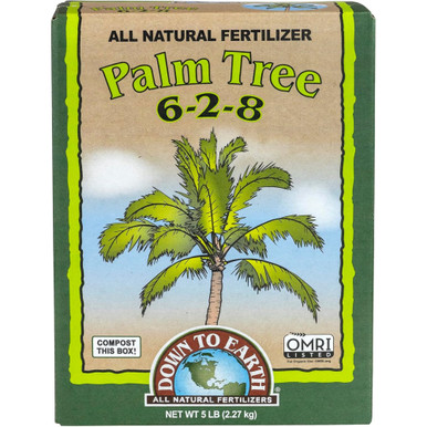 Down to Earth Organic Palm Tree 6-2-8 All Natural Fertilizer, 5lbs