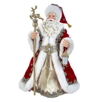 Kurt Adler Fabriche Christmas Figurine, Regal Red Santa, 10.5in ...