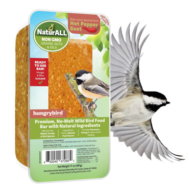 Hungrybird NaturAll Non-GMO, High-Protein Suet Bar with Hot Pepper ...