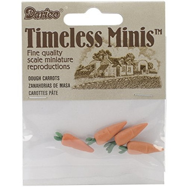Darice, Miniature 4 Pieces Dough Carrots - Esbenshades
