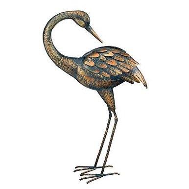 Regal Art and Gift 21.5 in. Patina Crane Decor - Esbenshades