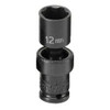 Grey Pneumatic GRE912UMS (912UMS) 1/4" Surface Drive x 12mm Standard Universal Socket