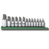 GearWrench KDT80725 GearWrench 13 Piece 1/4 3/8 and 1/2 Inch Drive Tamper Proof Torx Socket Set