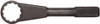 Martin Sprocket & Gear MRT1813 Martin Forged Alloy Steel 2-3/16" Opening Straight Pattern Striking Face Box Wrench, 12 Points Standard, 12" Overall Length, Industrial Black Finish