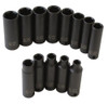 Sunex SUN3359 Tools SU3359 13 Pieces 3/8" Drive Deep Impact Socket Set 7 - 19mm