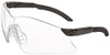 Gateway Safety GWS14GB80 Safety Glasses, Hawk, Clear Lens, Black Frame, Rimless One-Piece Winged Design