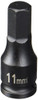 Grey Pneumatic GRE1911M Impact Hex Bit Socket, 3/8" Drive, 11mm Hex Bit, 2" Long