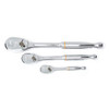 Apex KD81206T GEARWRENCH 3 Pc 1/4", 3/8" & 1/2" Drive Full Polish Ratchet Set, 90 Tooth -