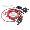 EDELBROCK 22710 Spark Plug Set Universal Flex Boots 50 ohm Resistance 8.65mm RED Wire (Set of 9)